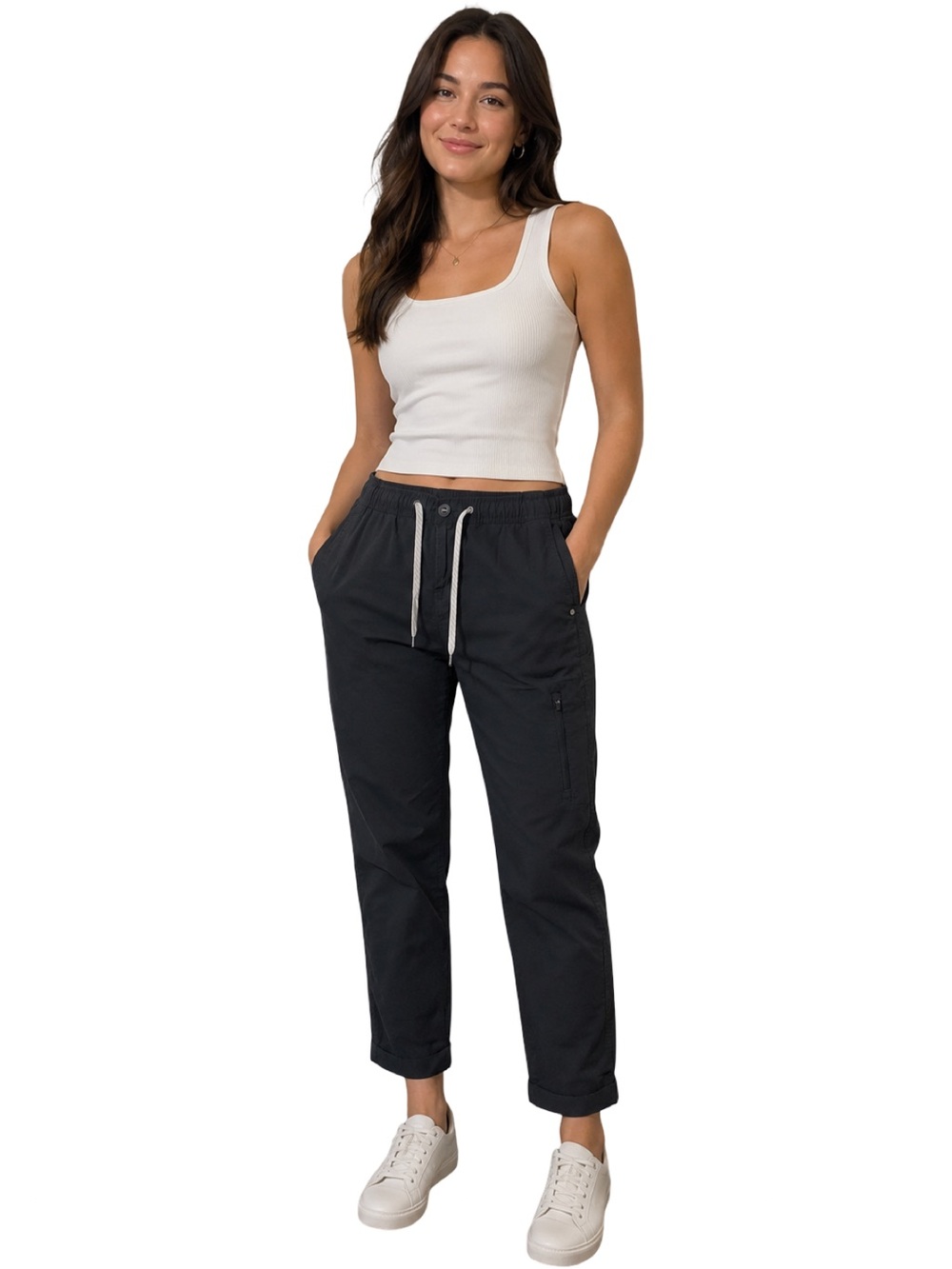 Vuori Men’s Meta Elastic Waist Pant Charcoal Drawstring Travel Commuter Pant